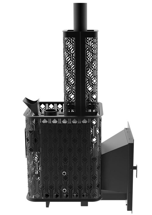 Печь для бани VERONA 18 с закр. кам. из нерж. AISI 304 (Black Stove) до 18 м3